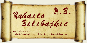 Mahailo Bilibajkić vizit kartica
